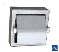 Surface Mounted Single Toilet Roll Holder with Hood