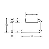 Universal Install Single Toilet Roll Holder 2