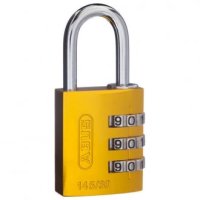 Abus Traveller 145/30 Combination Yellow Padlock