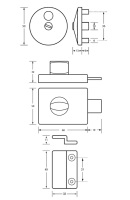 Metlam 300 Series Antimicrobial Toilet Indicator Bolt 2