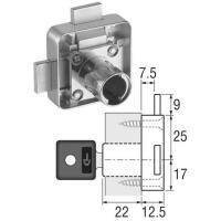 Twin Bolt Square Backed Cupboard Lock 3