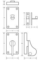 Metlam ML405AL Sliding Door Indicator Lock 2