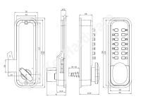 Digital sliding door lock Atlas LG204 3