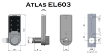 Atlas EL603 Black Electronic Cabinet Lock 5