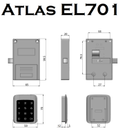 Atlas EL701 Electronic Cabinet Lock 6