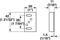 Angled Striker Plate Heavy Duty for Cupboard Lock 3