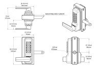 Gatemaster Single Sided digital gate lock left handed for 10mm-30mm metal frames with lever handles 4