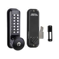 Lockey 2500KO Black Digital Sliding Door Lock with Key Override