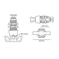 Firstlock Cam Lock Black NX-PAD for Padlock 2