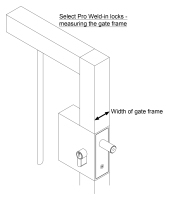 Gatemaster Weld in long throw key latch for 40mm thick frames 3