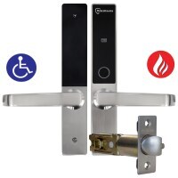 McGrath Hamilton Digital Lock, With DDA Compliant handles, Satin Nickel Finish