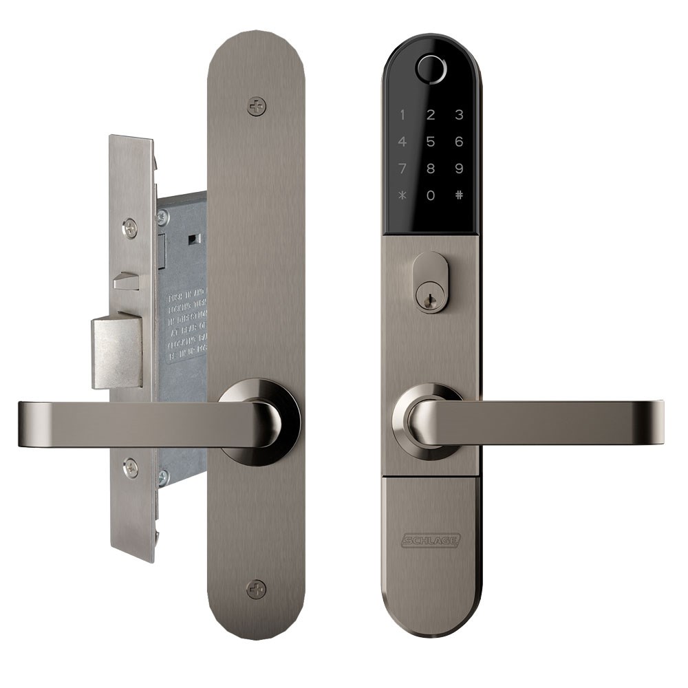 Smart Fingerprint Door Knob – Biometric Keyless Entry Lock In Satin Nickel