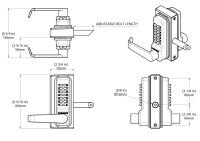 Gatemaster Superlock  Digital Dual Keypad with Lever Handles for 40mm-60mm Metal Gate Frames R/H 5