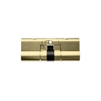 Carbine Euro Double Cylinder fixed cam extended length 80mm Satin Brass 2