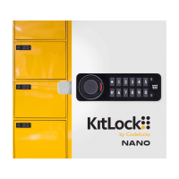 Kitlock Nano Black Electronic Cabinet Lock Right Handed Horizontal