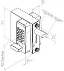 Digital Gate Lock Gatemaster Single Sided DGLS02L  2