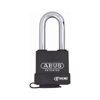 ABUS Extreme Series Premium Weatherproof Rekeyable Padlock with 63mm Black Covered Hardened Steel Body and 63mm High Hardened Steel Shackle - 83WP63HB63NC