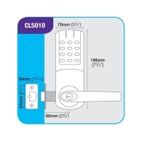CL5010 Heavy Duty Electronic Tubular Mortice Latch Lock 3