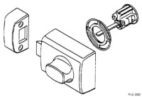 Lockwood 002 Single Cylinder Deadlatch with Metal Frame Strike 2