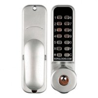 Borg Digital Lock 2701 Satin Chrome Knob Key O/ride on Door Code Change