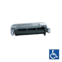Baked Enamel Aluminium Single Toilet Roll Holder - Restricted Feed