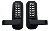 Lockey 2985MGDCBlack Narrow Stile Digital Deadlatch Dual Combination