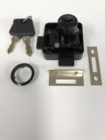 Black Twin Bolt Square Backed Cupboard Lock