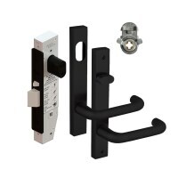 Kaba Narrow Mortice Entrance Lock Black 2212  Square End Furniture