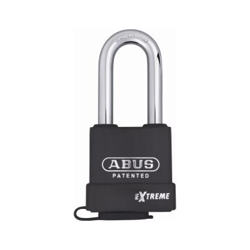 ABUS Extreme Series Premium Weatherproof Rekeyable Padlock with 63mm Black Covered Hardened Steel Body and 63mm High Hardened Steel Shackle - 83WP63HB63NC