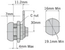 Round Face Camlock 11mm Keyed Alike 2