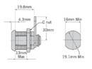 Round Face Camlock 19mm Keyed to Differ 2