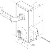 Gatemaster Superlock Bolt-On Latch Deadlock for 40mm-60mm metal gate frames 2