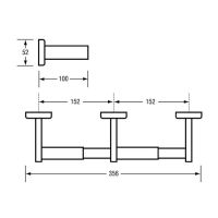 Satin Stainless Double Toilet Paper Dispenser 2