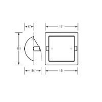 Recessed Single Toilet Roll Holder with Hood 2