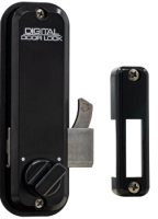 Lockey 2500KO Black Digital Sliding Door Lock with Key Override 2