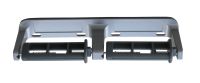 Baked Enamel Aluminium Double Toilet Roll Holder - Restricted Feed 3