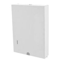 White Powder Coated Slimline Interleaved Paper Towel Dispenser 3