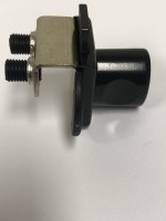Glass door cabinet black lock for double hinged doors 3