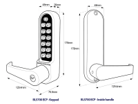 Borg Mechanical Digital Door Lock with Lever Easicode Pro and Key Override M/G - BL5701MGPROECP 4