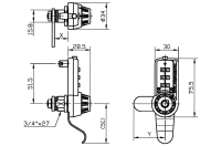 7440 Combination Cam Lock Silver 5