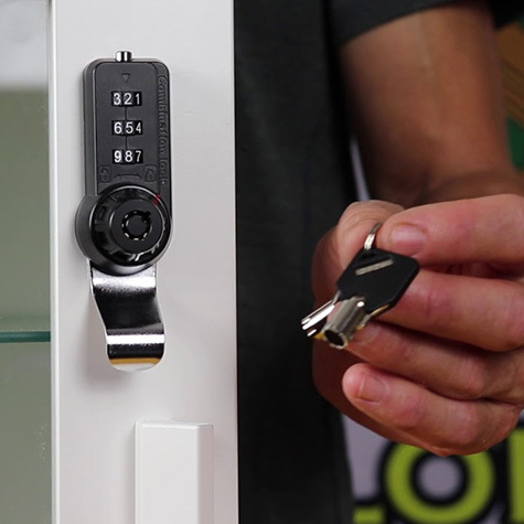 Combination Cabinet Locks with Key Override