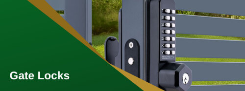 Digital Lock installed on a metal gate